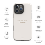 "God is always with me" iPhone Case